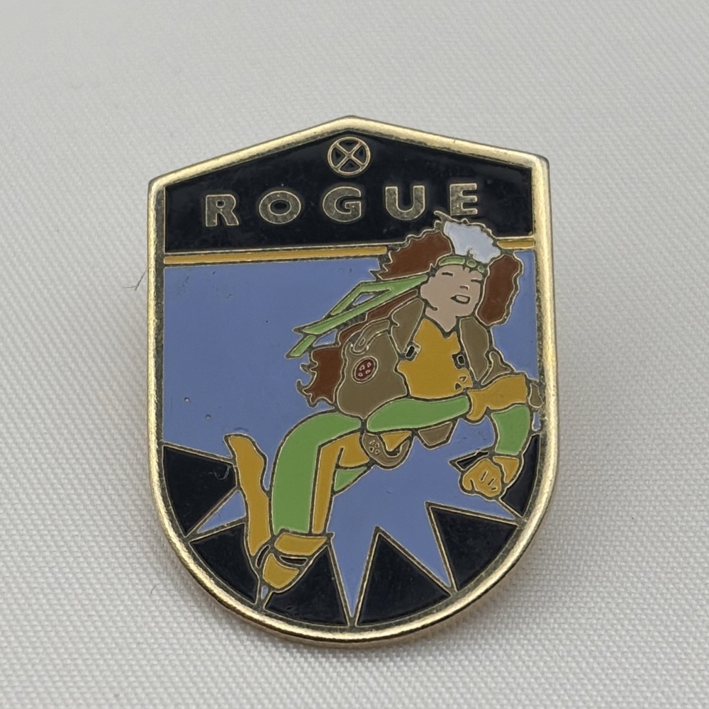 Vintage 1993 X-Men Rogue Marvel Superhero Lapel Hat Pin Planet Studios